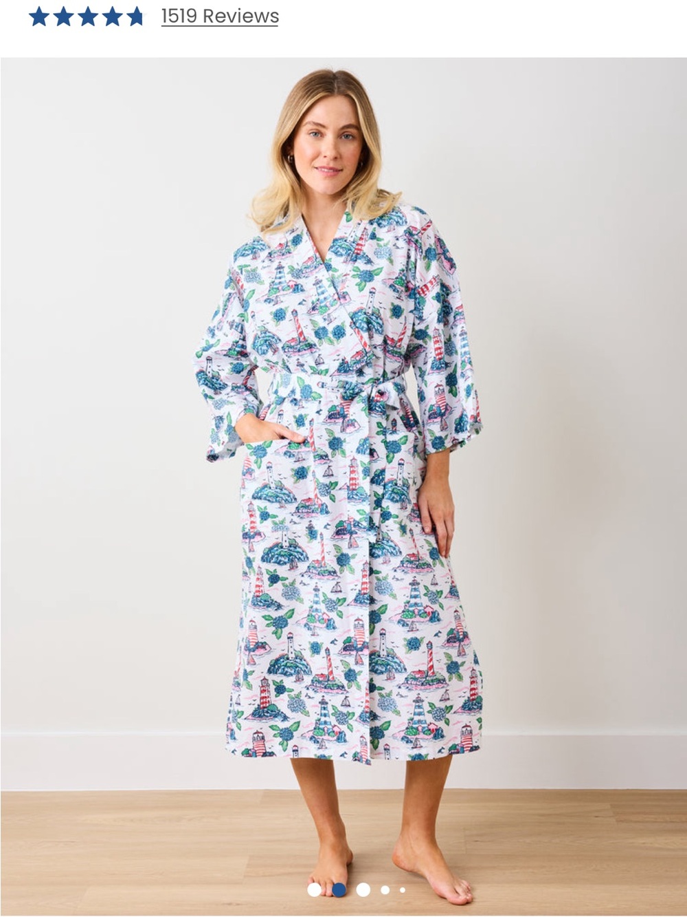 PrintFresh Lighthouse Keeper Kimono Robe